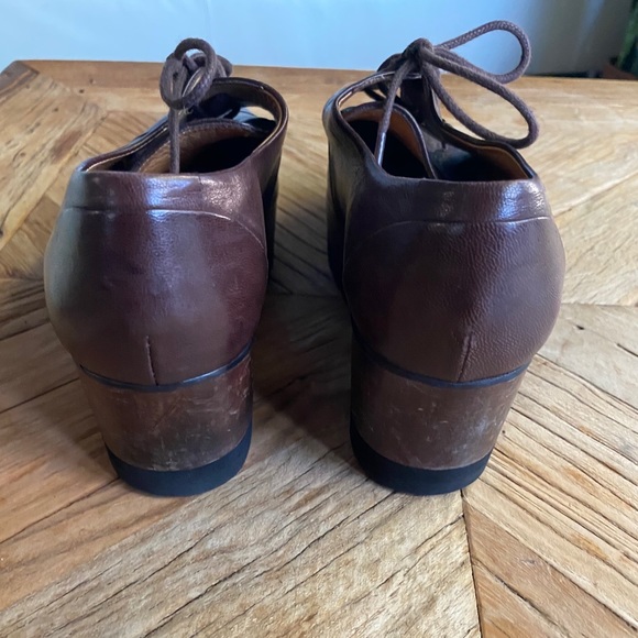 Thakoon Addition Platform Oxford Shoes | Brown Leather | Barneys Exclusive - Picture 4 of 6